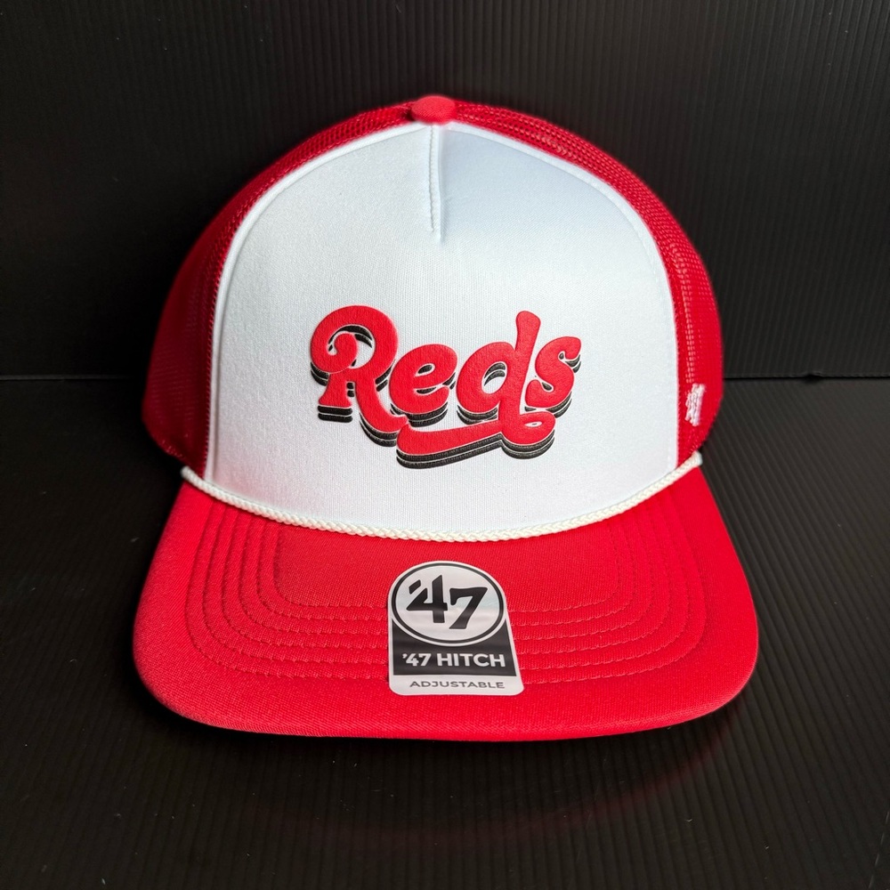 NWT Cincinnati Reds ‘47 Brand Red MLB Trucker Adjustable Snapback Hat Cap